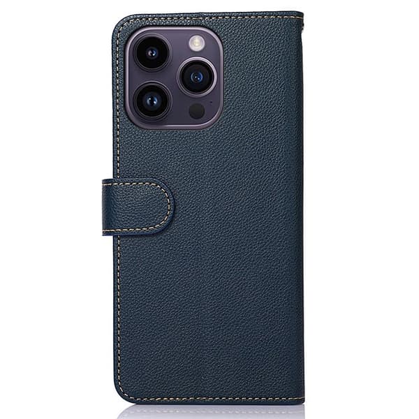 KHAZNEH til iPhone 15 Pro Lommebok-deksel - Blå/Brun