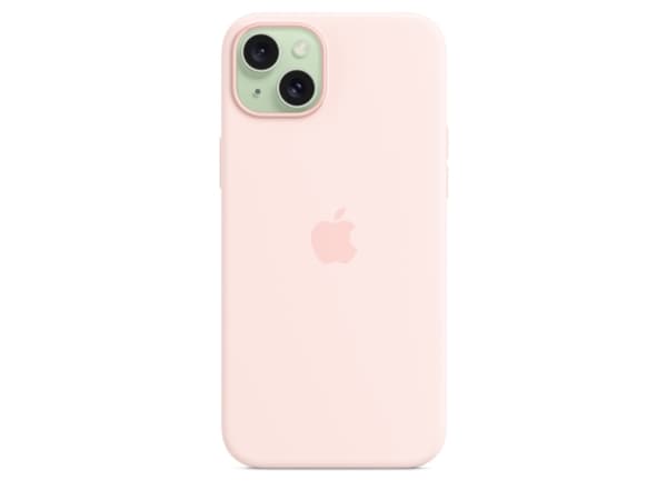 Apple - Baksidesskydd för mobiltelefon - MagSafe-kompatibilitet - silikon - Light Pink - för iPhone 15 Plus