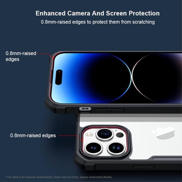 XUNDD TPU Hybrid Skal Fodral till iPhone 15 Pro Max - Svart