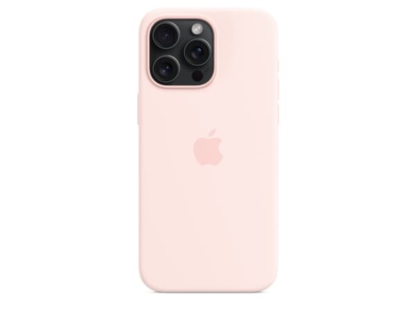 Apple - Baksidedeksel for mobiltelefon - MagSafe-samsvar - silikon - Lys lyserød - for iPhone 15 Pro Max