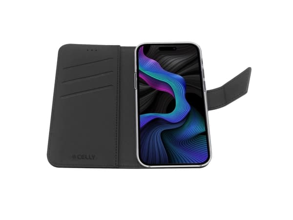 Celly WALLY1053, Tegnebogsetui, Apple, iPhone 15, 15,5 cm (6.1"), Lajittelu