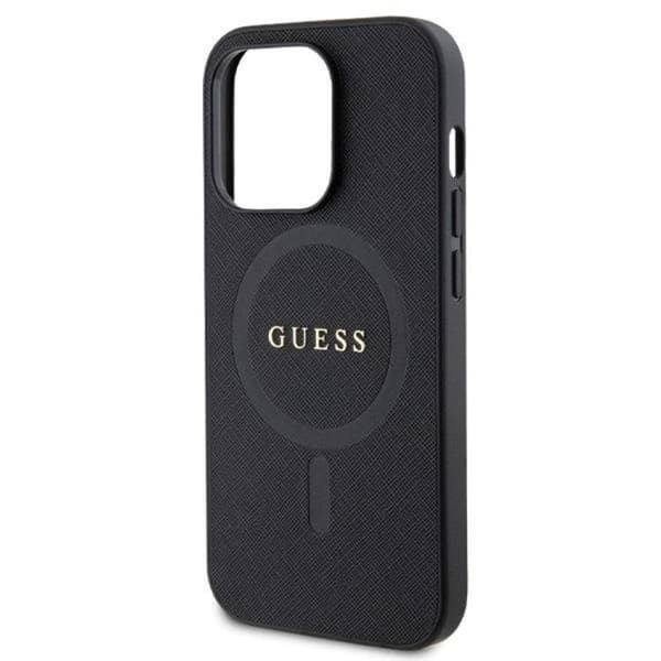 Guess iPhone 14 Pro Mobilskal Magsafe Saffiano - Svart