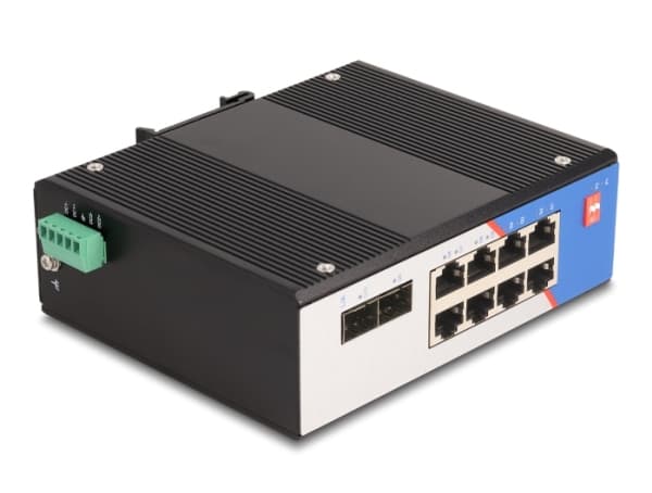 Delock - Switch - 8 x 10/100/1000 + 2 x SFP - DIN-skenmonterbar