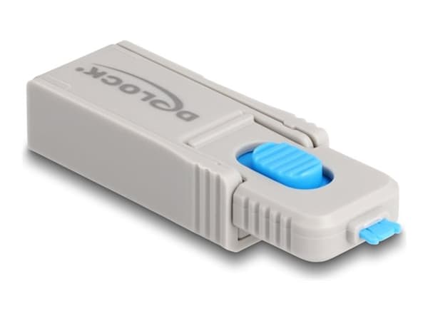 Delock - Micro-USB port blocker - grå, blå (paket om 5)