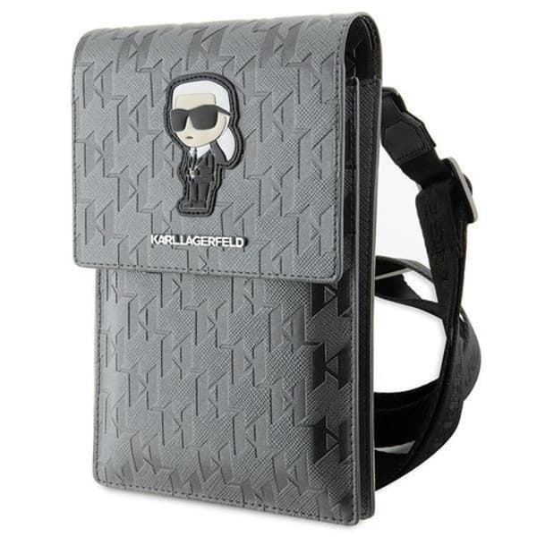 Karl Lagerfeld Halsbandsfodral Saffiano Monogram Ikonik