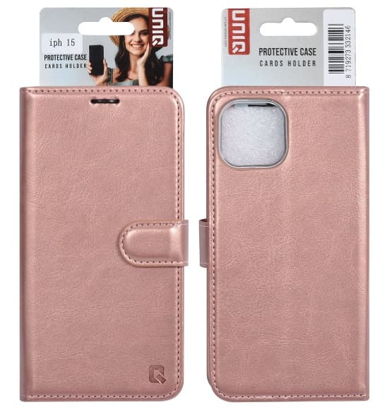 UNIQ Fodral iPhone 15 Roséfärgat