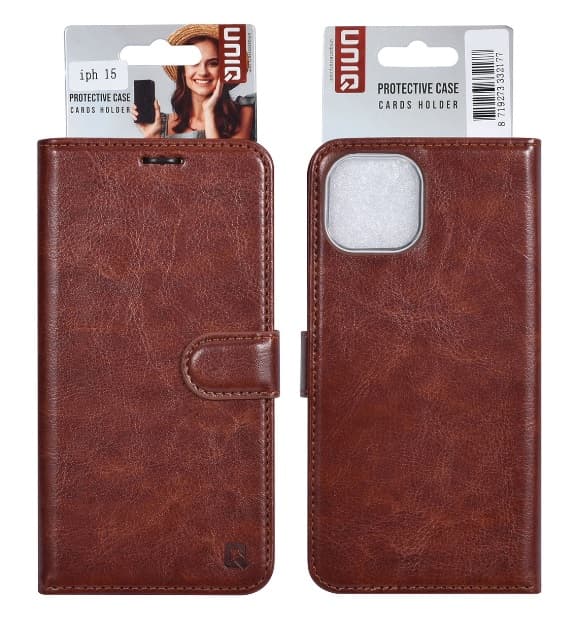 UNIQ Fodral iPhone 15 PLUS Mocha Mousse Brun