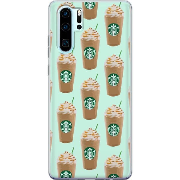 Huawei P30 Pro Gjennomsiktig deksel Kaffe Mønster