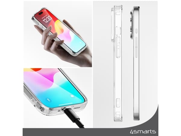 4smarts 540603, Kotelokuori, Apple, iPhone 15, 15,5 cm (6.1"), Läpinäkyvä