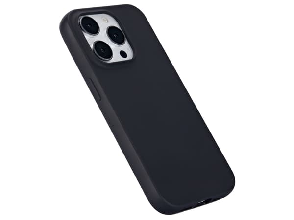 eSTUFF Infinite Vienna - Baksidedeksel for mobiltelefon - MagSafe-samsvar - termoplast-polyuretan (TPU) - svart - for Apple iPhone 15 Pro