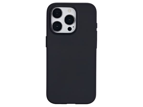 eSTUFF Infinite Vienna - Baksidedeksel for mobiltelefon - MagSafe-samsvar - termoplast-polyuretan (TPU) - svart - for Apple iPhone 15 Pro