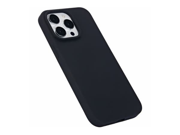 eSTUFF Infinite Riga - Baksidedeksel for mobiltelefon - MagSafe-samsvar - silikon, polykarbonat - svart - for Apple iPhone 15 Pro Max