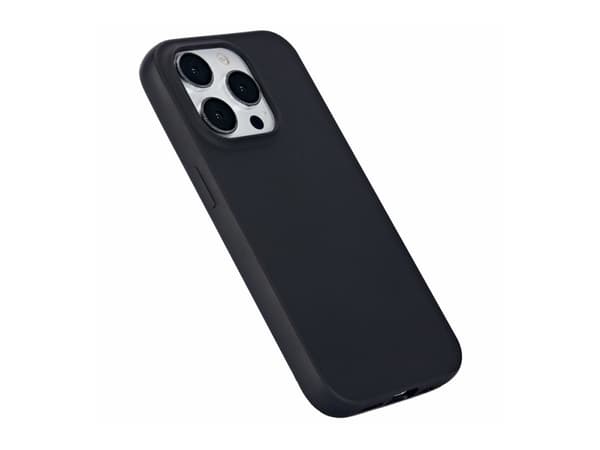 eSTUFF Infinite Vienna - Baksidedeksel for mobiltelefon - MagSafe-samsvar - termoplast-polyuretan (TPU) - svart - for Apple iPhone 15 Pro