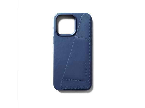 Troubadour Goods Limited Mujjo lommebokveske i helskinn - vesker designet for iPhone 15 Pro Max, kompatibel med MagSafe (Monaco Blue)