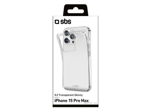 SBS TESKINIP1567PT, Etui, Apple, iPhone 15 Pro Max, 17 cm (6.7"), Gjennomsiktig