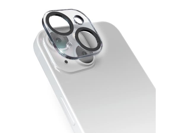 SBS TECAMGLIP15K, Linssisuoja, Musta, Läpinäkyvä, Karkaistu lasi, Apple, iPhone 15, iPhone 15 Plus, 15 g