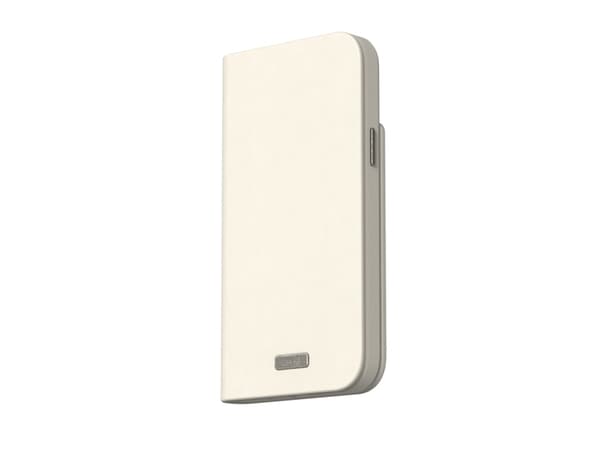 Moshi Overture MagSafe - 3-i-1 lærveske for iPhone 15 Plus (Eggnog White)