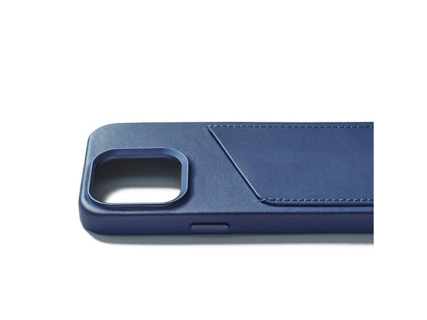 Troubadour Goods Limited Mujjo Full Leather Wallet Case - Kotelot suunniteltu iPhone 15 Pro, yhteensopiva MagSafe (monaco sininen) kanssa