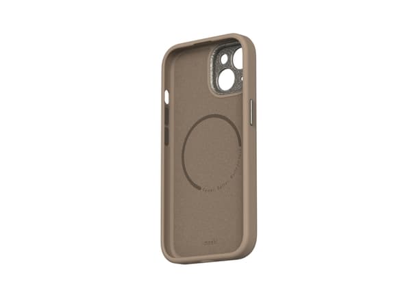 Moshi Napa for iPhone 15 - Woodsmoke Brown