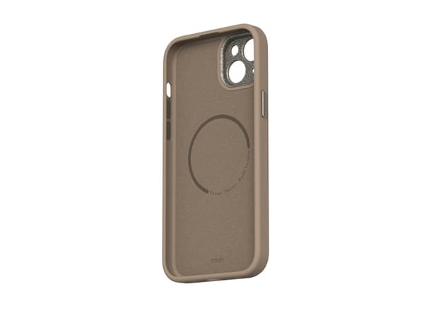 Moshi Napa for iPhone 15 Plus - Woodsmoke Brown