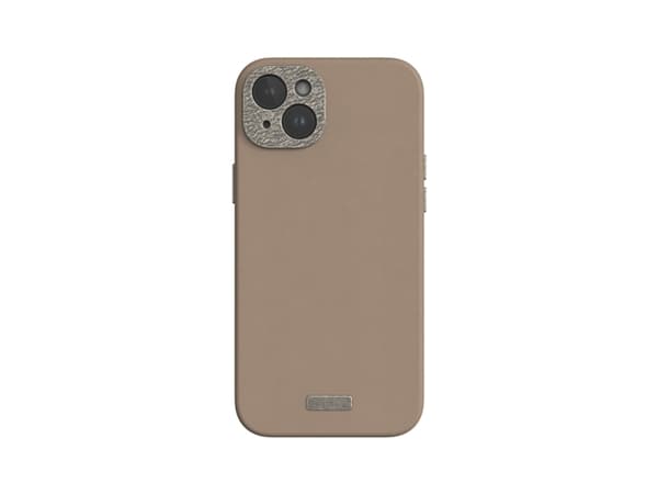 Moshi Napa for iPhone 15 Plus - Woodsmoke Brown
