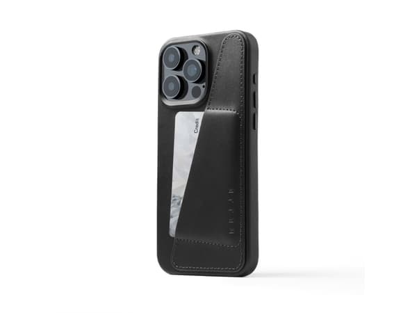 Troubadour Goods Limited Mujjo Full Nahka lompakko tapauksessa - tapauksissa suunniteltu iPhone 15 Pro Max, MagSafe yhteensopiva (musta)