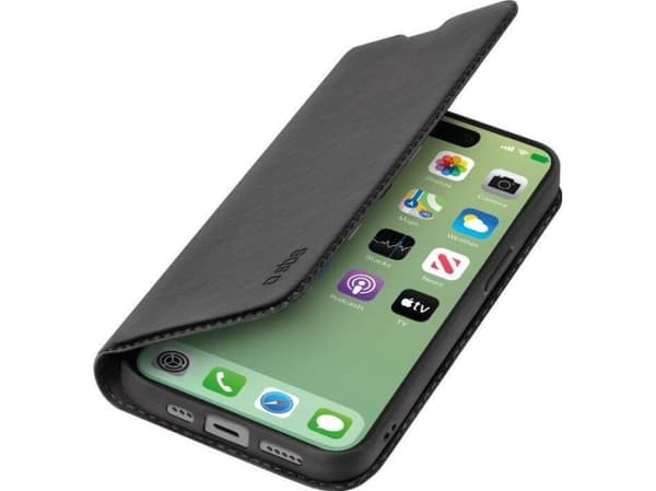 SBS TEBKWALIP1561PK, Lompakkokotelo, Apple, iPhone 15 Pro, 15,5 cm (6.1"), Musta