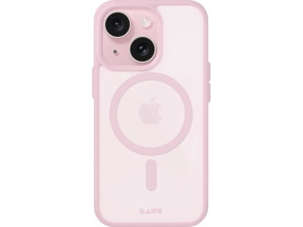 LAUT Huex Protect, Suojus, Apple, iPhone 15, 15,5 cm (6.1"), Vaaleanpunainen, Läpinäkyvä
