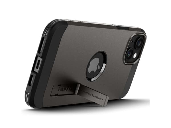 Spigen Tough Armor, Omslag, Apple, iPhone 15 Plus, 17 cm (6.7"), Grå