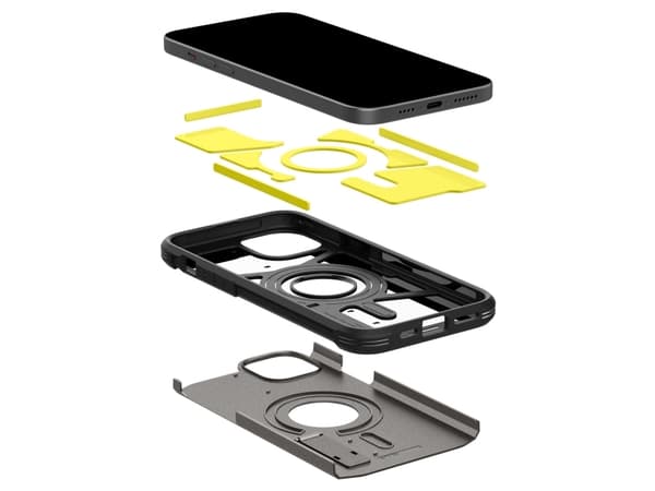 Spigen Tough Armor, Omslag, Apple, iPhone 15 Plus, 17 cm (6.7"), Grå