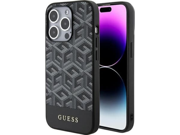 Deksel Guess GUHMP15XHGCFSEK iPhone 15 Pro Max 6.7" svart/svart hardcase GCube Stripes MagSafe