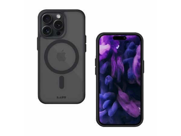 LAUT Huex Protect - suojakotelo iPhone 15 Pro:lle, joka on yhteensopiva MagSafe-järjestelmän kanssa (musta)