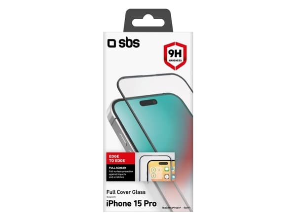 SBS TESCRFCIP1561P, Apple, iPhone 15 Pro, Støtbestandig, Slagbestandig, Ripebestandig, Gjennomsiktig, 1 stykker