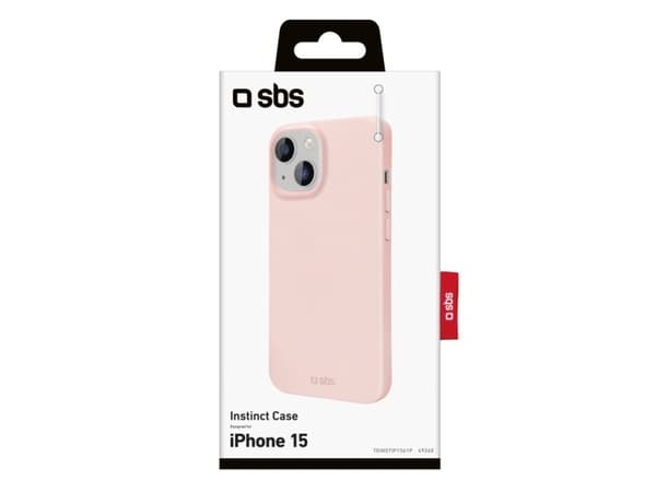 SBS TEINSTIP1561P, Suojus, Apple, iPhone 15, 15,5 cm (6.1"), Vaaleanpunainen