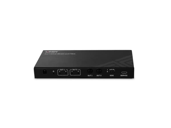 Lindy 38313, AV-matrisevelger, 7680 x 4320 piksler, 40 Gbit/s, LPCM, Sort, Metall