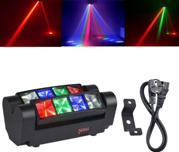 LIGHT4ME studiolampa LIGHT4ME Spider MKII Turbo led-ljuseffekt 8x3W