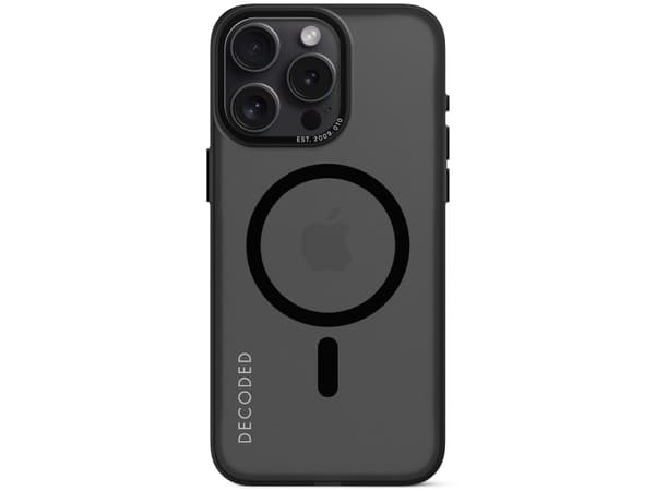 Decoded D24IPO15PMBCT2FK, Suojus, Apple, iPhone 15 Pro Max, 17 cm (6.7"), Musta, Läpinäkyvä