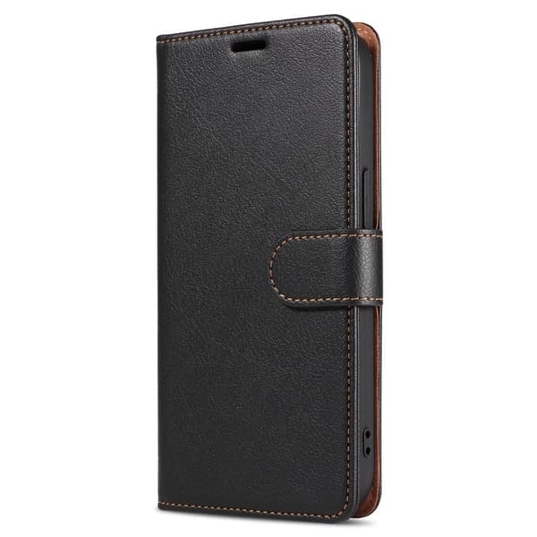 Retro Crazy Horse Taske til iPhone 15 Plus Telefontaskestativ