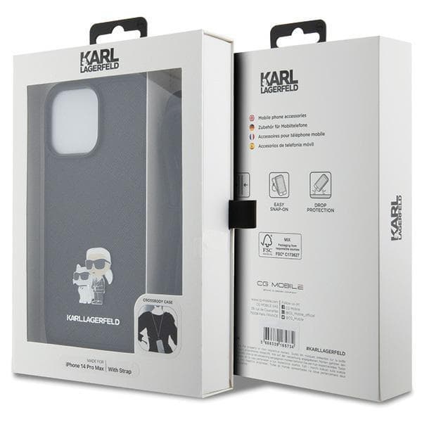 KARL LAGERFELD iPhone 13 Pro/13 Halsbandsskal Crossbody Saffiano