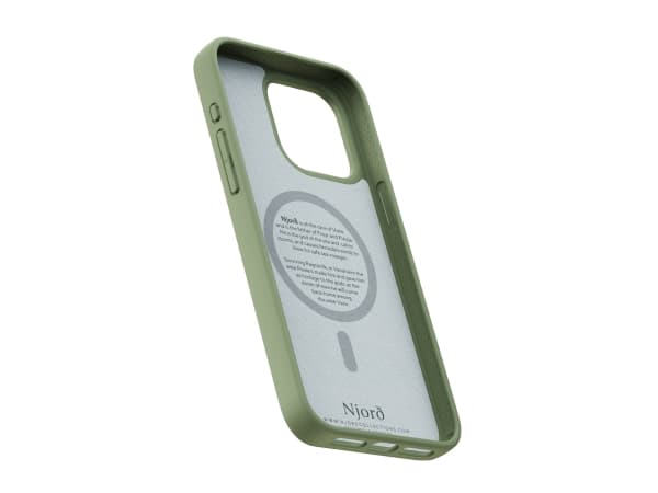 Njord by Elements Etui do iPhone 15 Pro Max MagSafe zamsz Oliwkowe