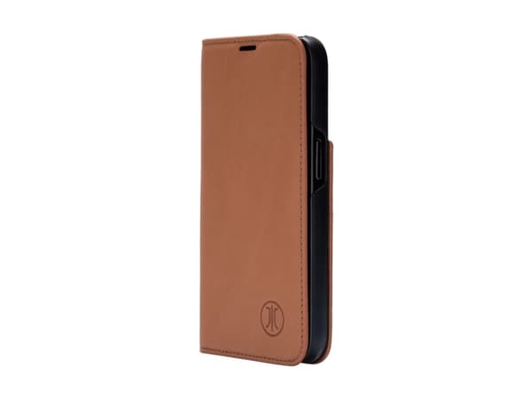 JT BERLIN BookCase Tegel, Folio, Apple, iPhone 15 Plus, 17 cm (6.7"), Konjakkfarget