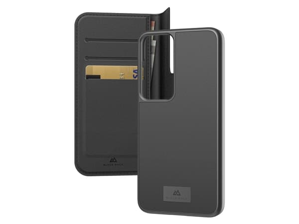 Black Rock Wallet 2in1 für Samsung Galaxy S23+, Premium Leather, schwarz (00220400)