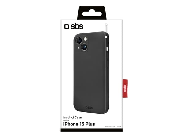 SBS TEINSTIP1567K, Omslag, Apple, iPhone 15 Plus, 17 cm (6.7"), Svart