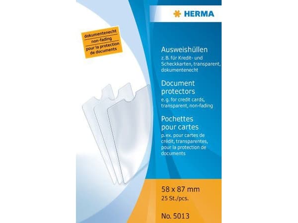 HERMA 5013, Kortetui, Gjennomsiktig, Polypropylen (PP), Monokromatisk, 58 mm, 87 mm