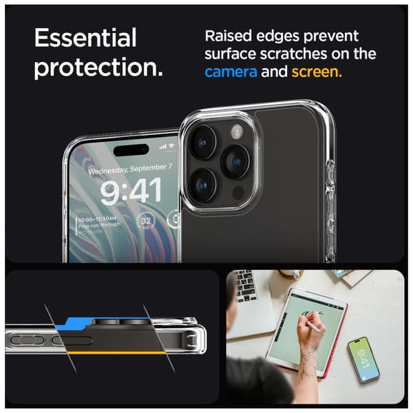Spigen iPhone 15 Pro Case Ultra Hybrid Crystal Clear