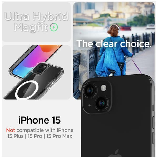 Spigen Ultra Hybrid MagSafe Case iPhone 15 White