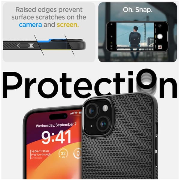 Spigen iPhone 15 Case Liquid Air Black