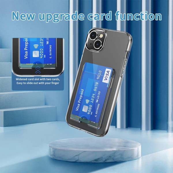Skal Kortfack iPhone 15 Plus Crystal Clear