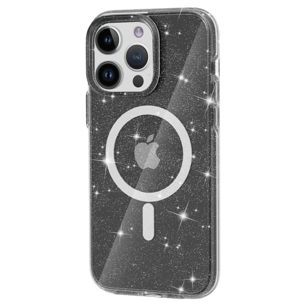 Glitter MagSafe Skal iPhone 14 Pro Max Transparent Svart