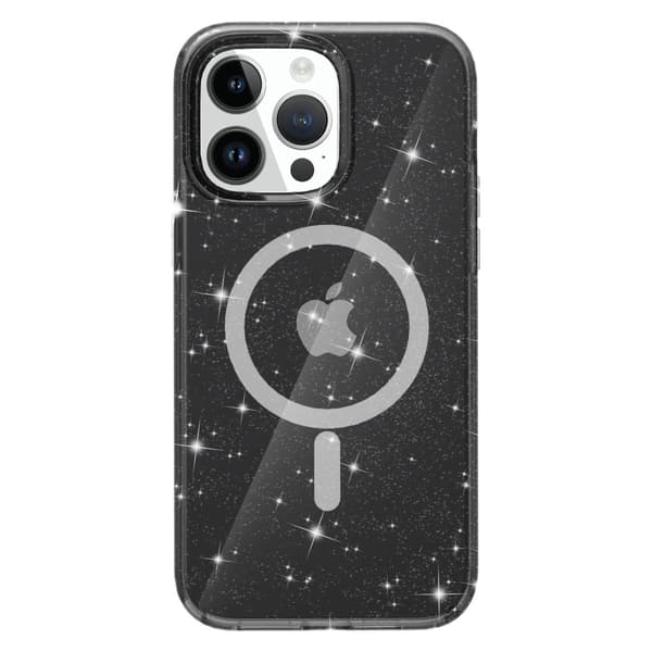 Glitter MagSafe Skal iPhone 14 Pro Max Transparent Svart